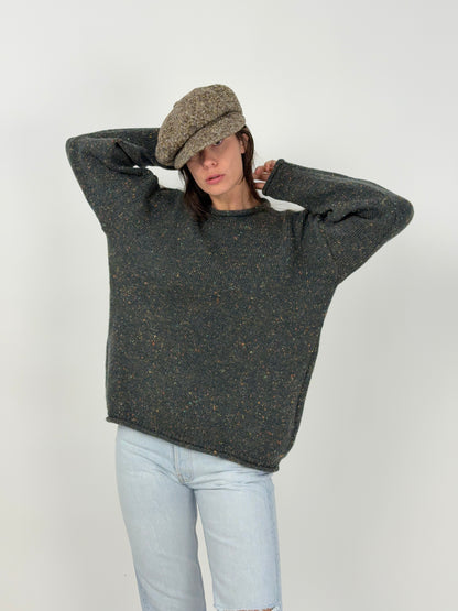 Maglione Carraig Donn Irlandese in Lana Tweed anni ’80