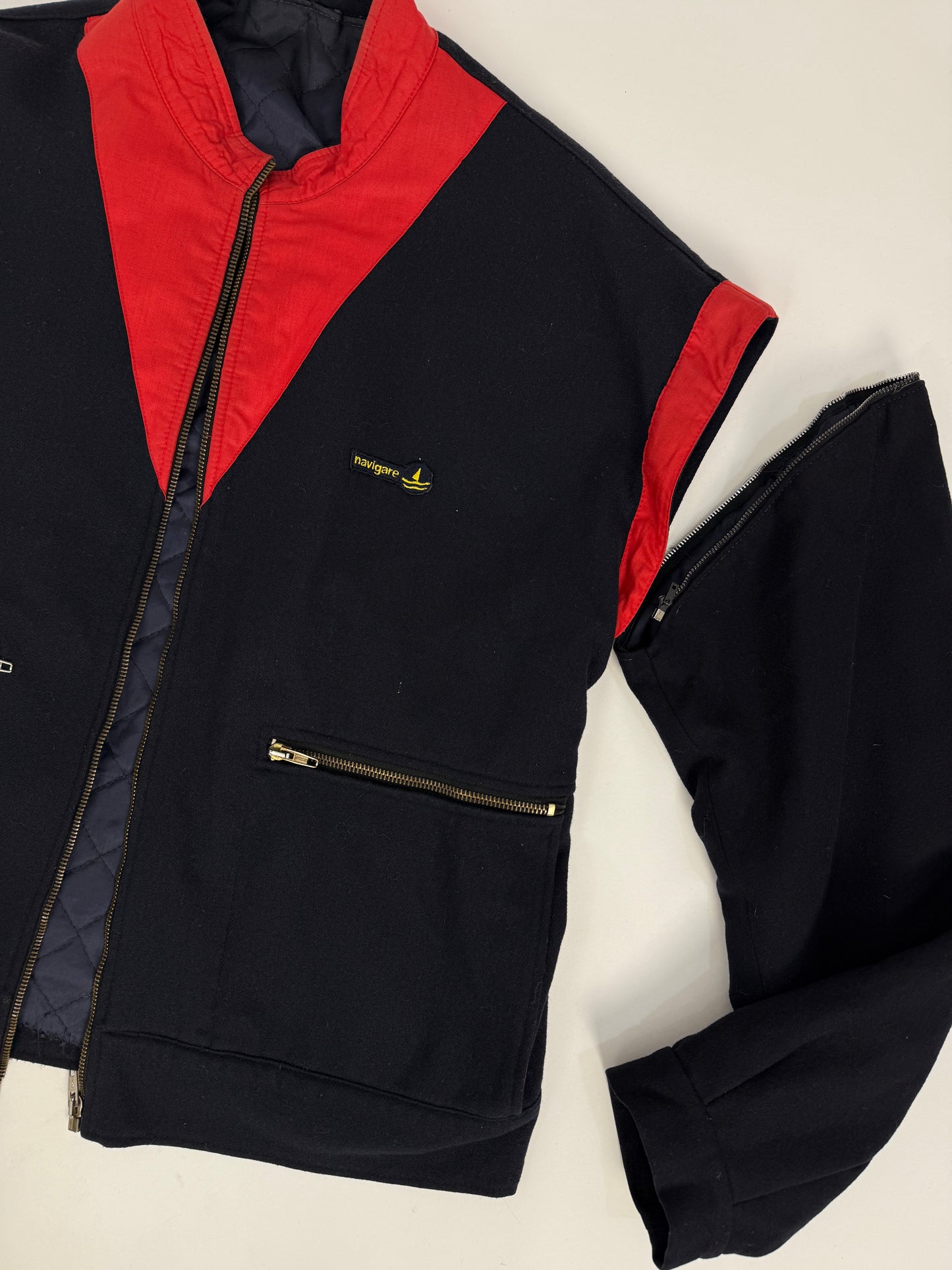 Giacca Navigare in lana anni '70 - maniche staccabili