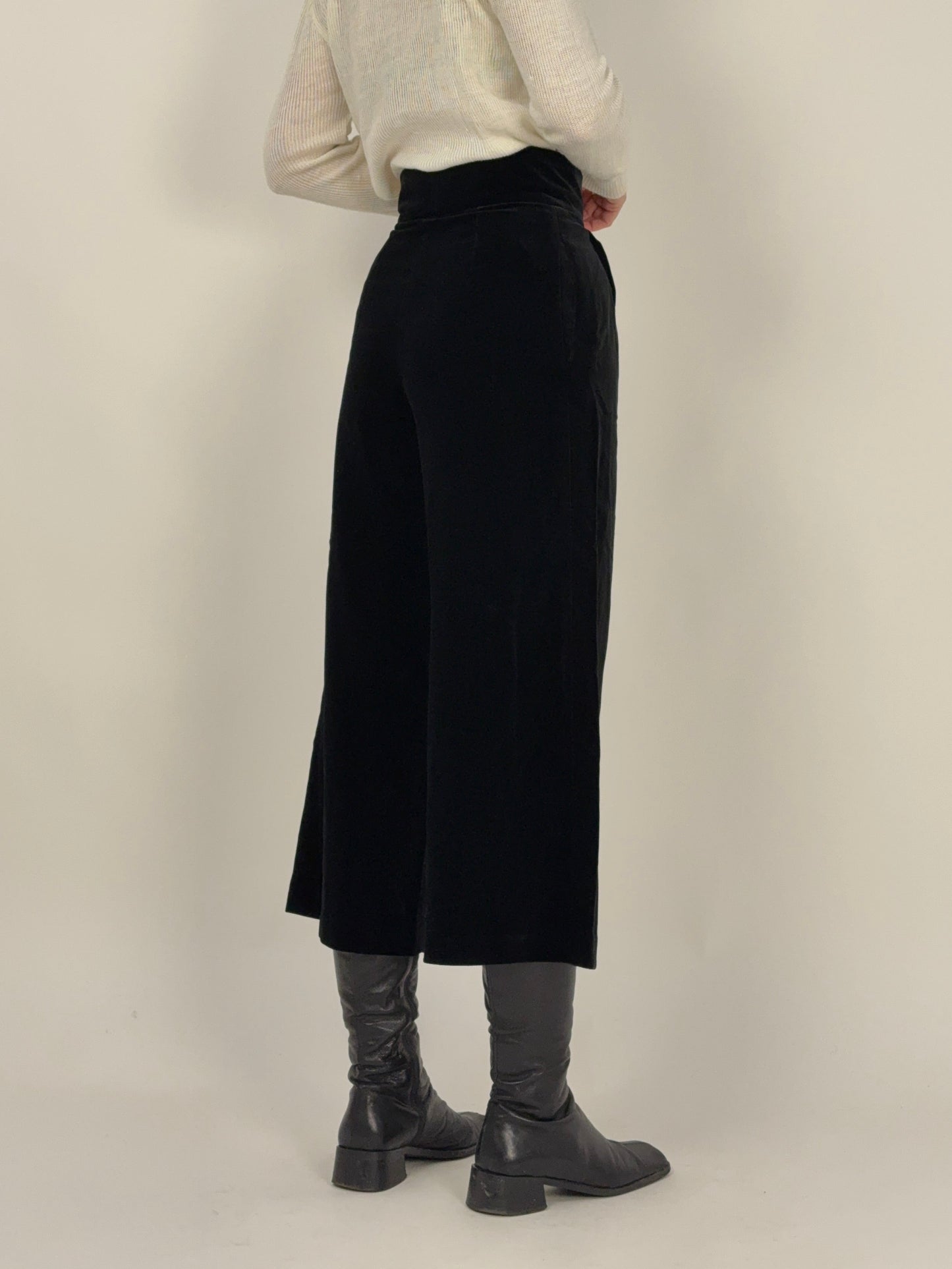 Pantaloni culotte in velluto anni '80