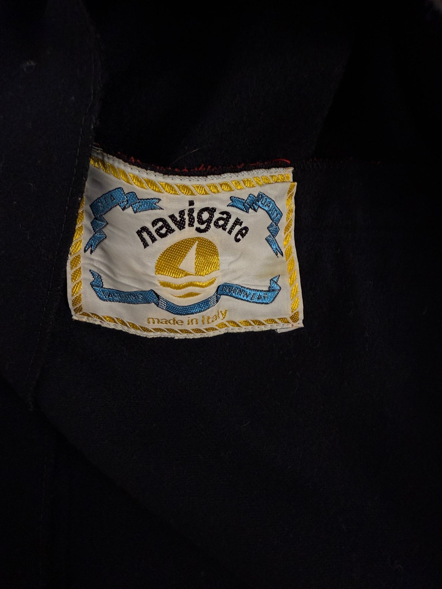 Giacca Navigare in lana anni '70 - maniche staccabili