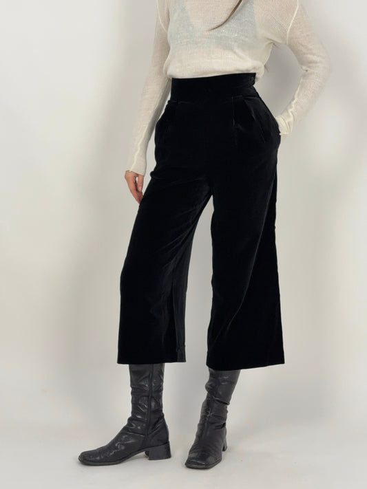 Pantaloni culotte in velluto anni '80