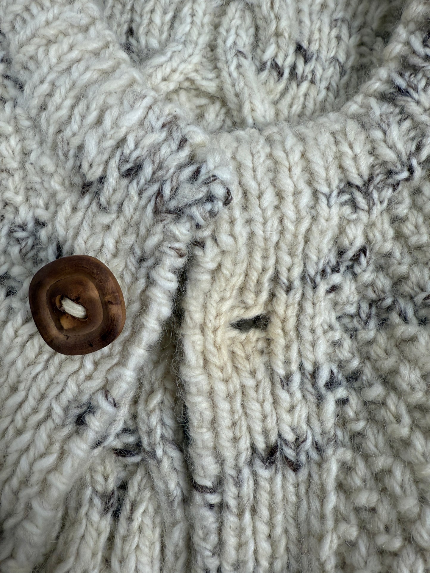 Cardigan irlandese in pura lana – lavorazione Aran handmade