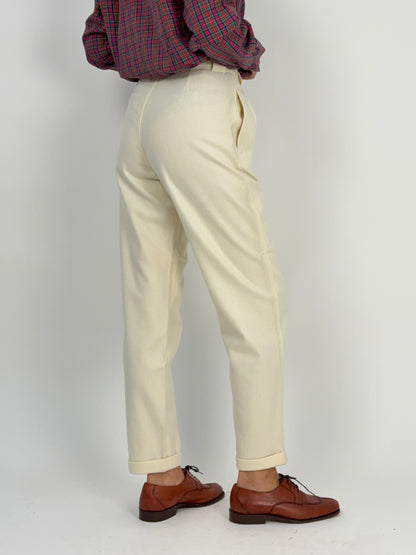 Pantaloni sartoriali in lana anni '70