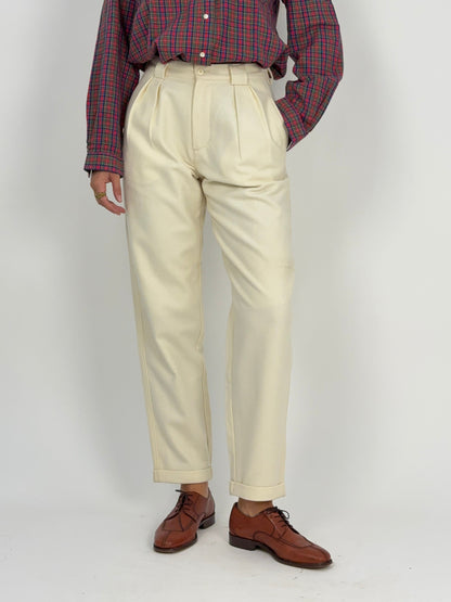 Pantaloni sartoriali in lana anni '70