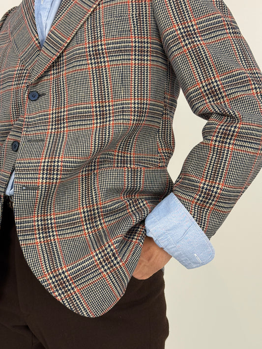 giacca-anni-70-in-lana-principe-di-galles-blu-e-rosso