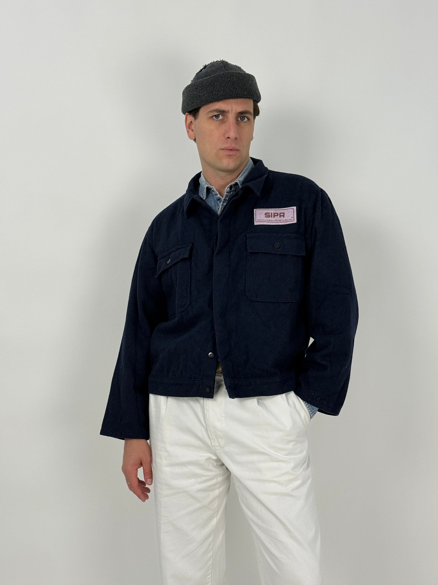 Giacca da lavoro SIPA in lana anni ’70