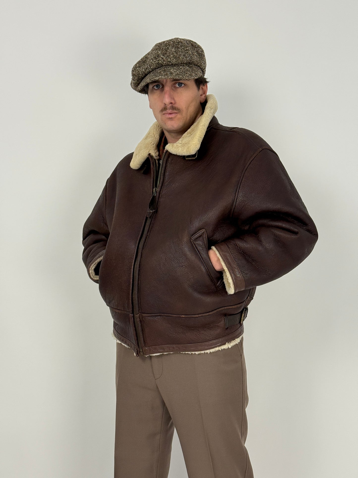 Giacca Aviazione Shearling anni '80