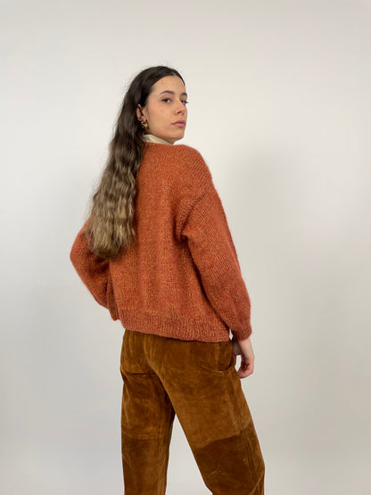 Cardigan handmade in mohair