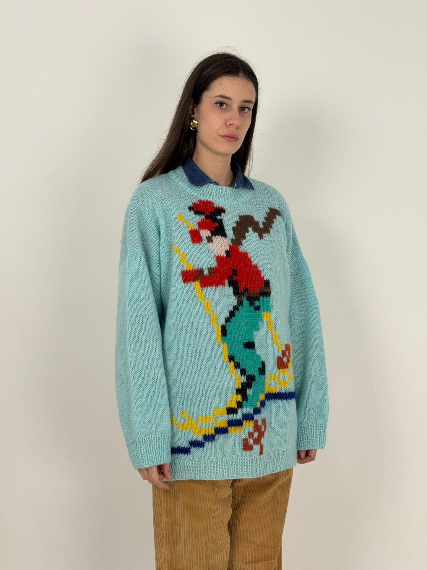 Maglione handmade in lana vintage