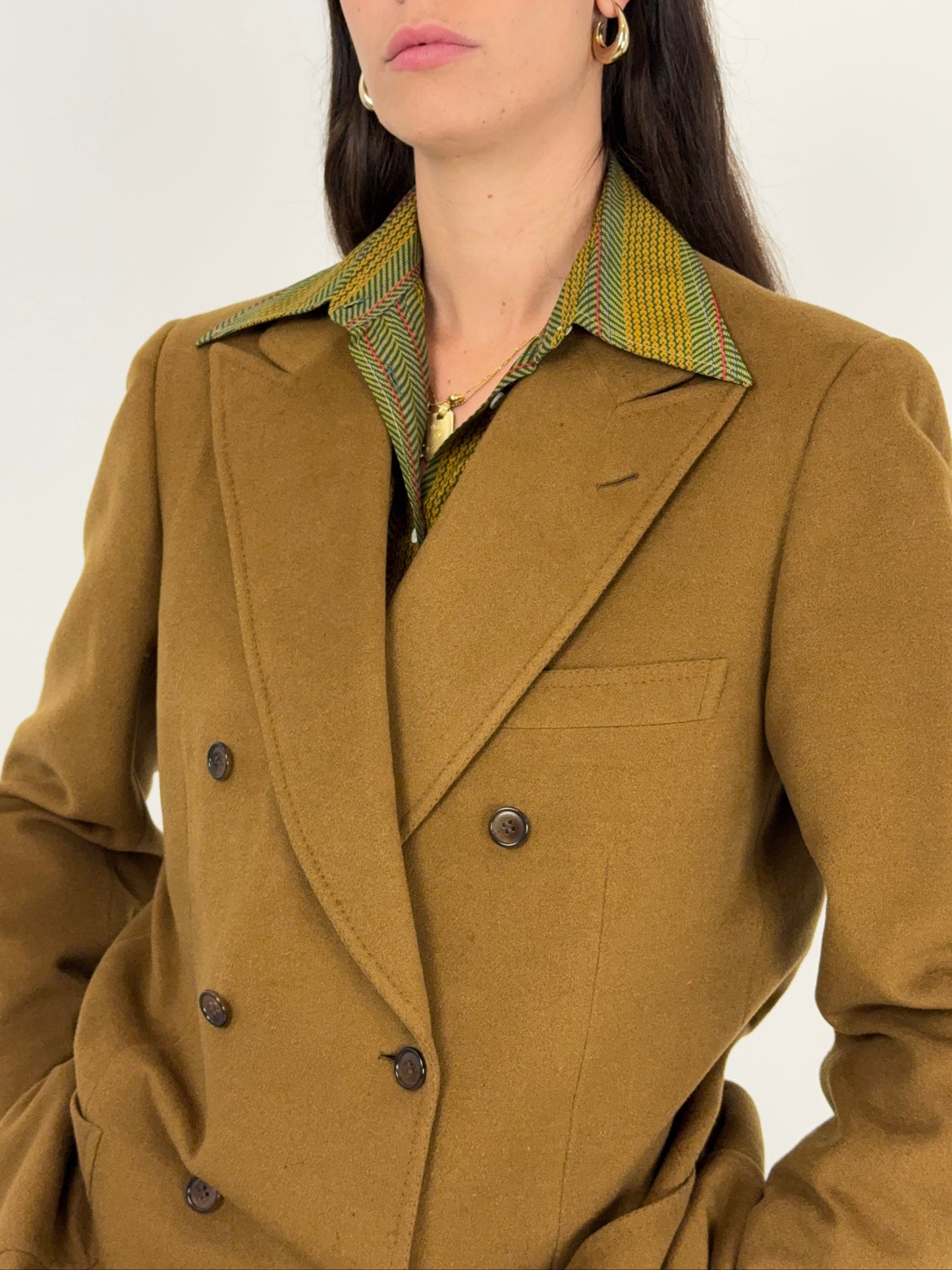 Cappotto doppiopetto in puro cashmere vintage