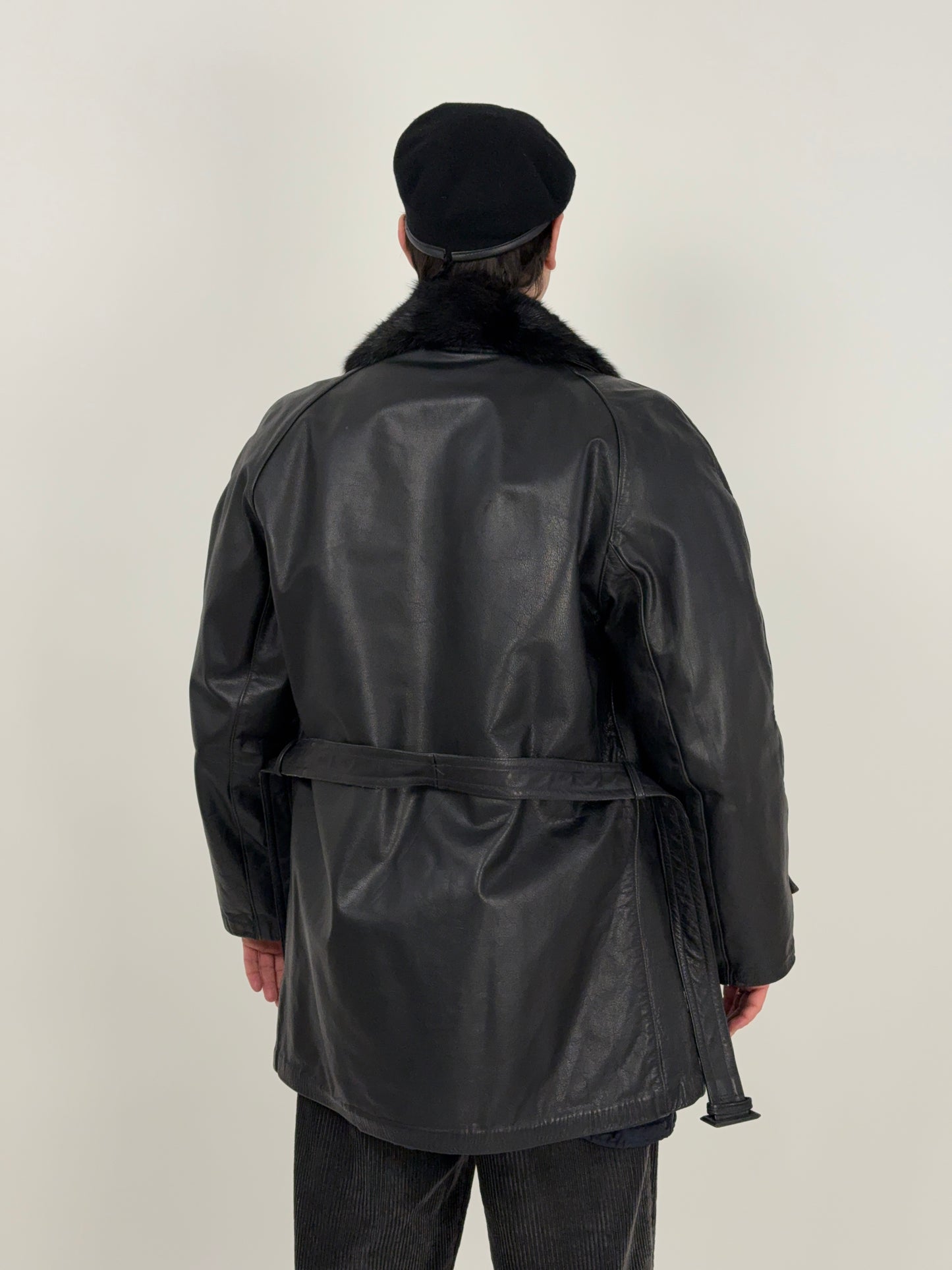 Cappotto in pelle Confezioni CAF anni '60