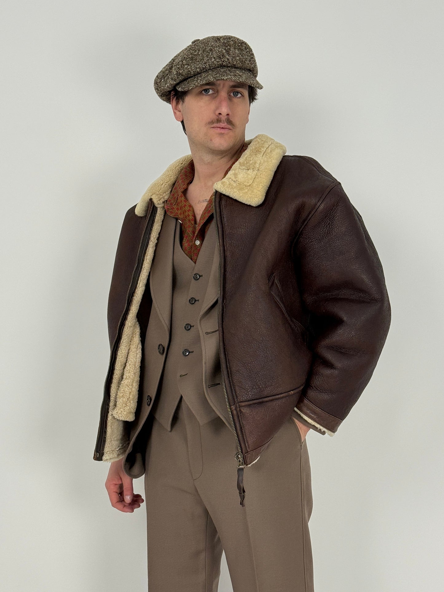 Giacca Aviazione Shearling anni '80