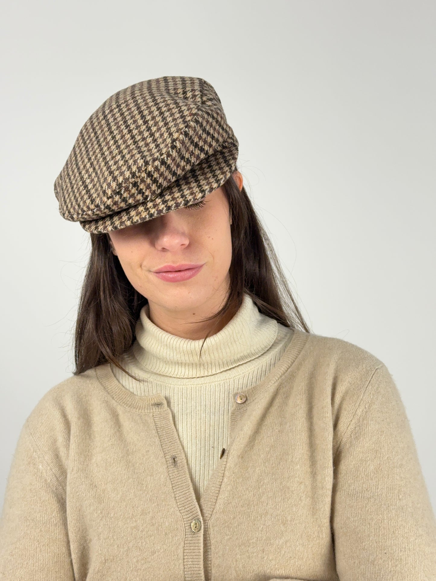 Coppola vintage in lana pied de poule