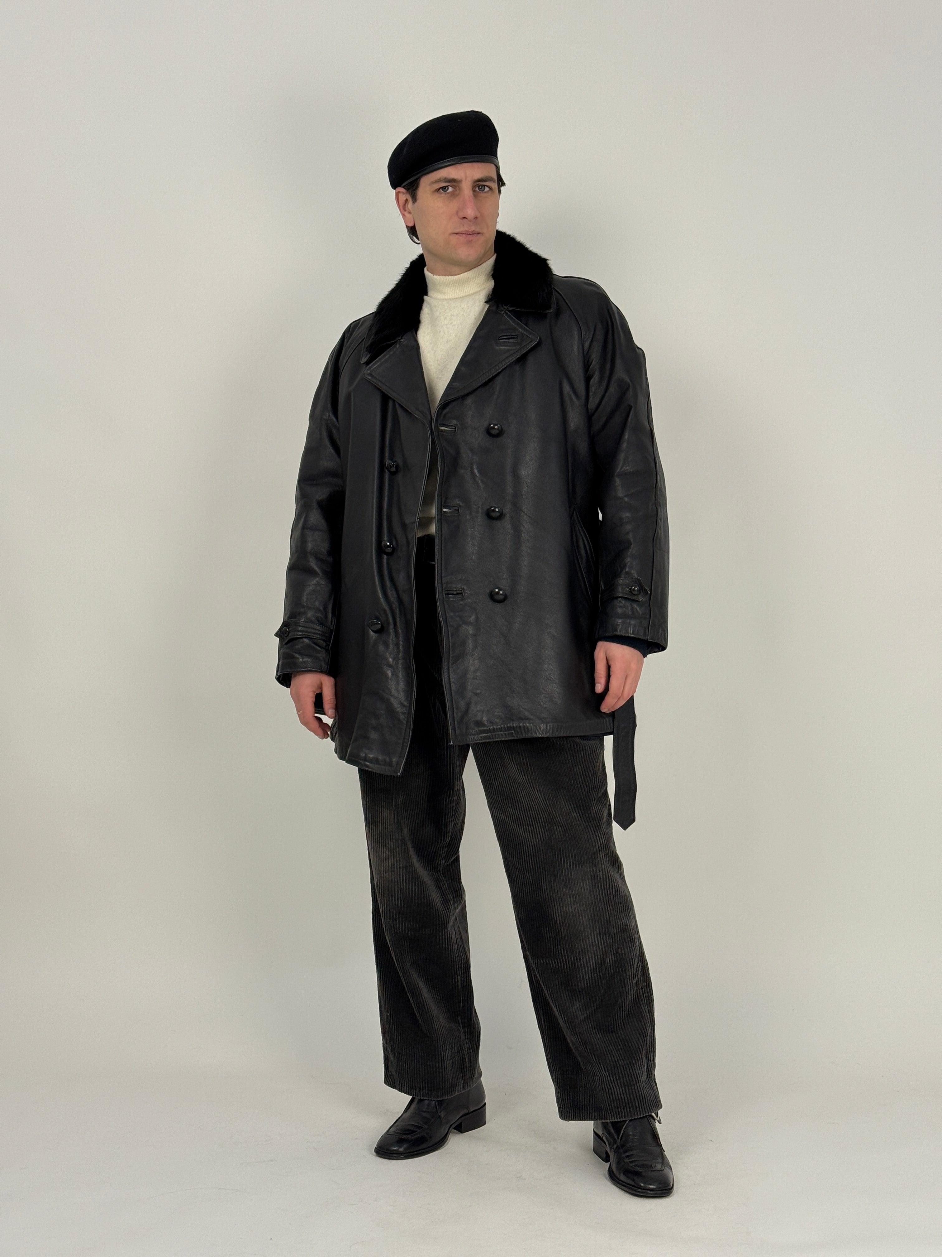 Cappotto in pelle Confezioni CAF anni '60