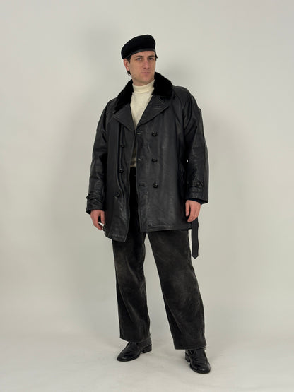 Cappotto in pelle Confezioni CAF anni '60