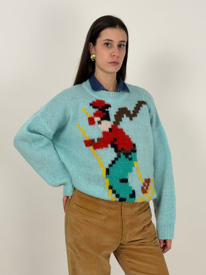 Maglione handmade in lana vintage