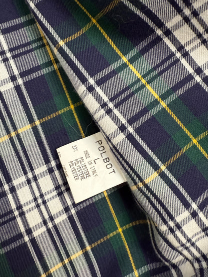 Gilet cerato con interno scozzese