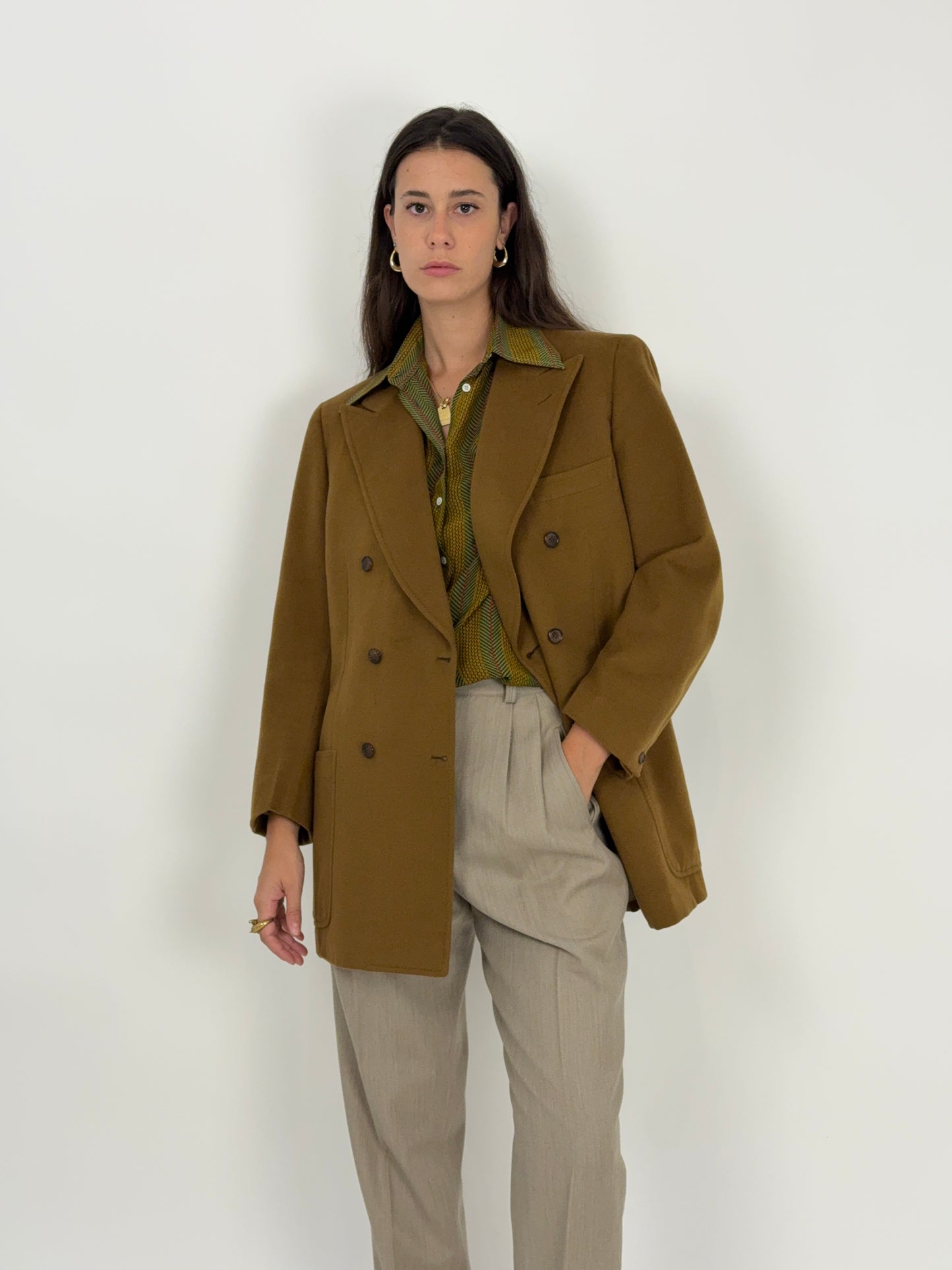 Cappotto doppiopetto in puro cashmere vintage
