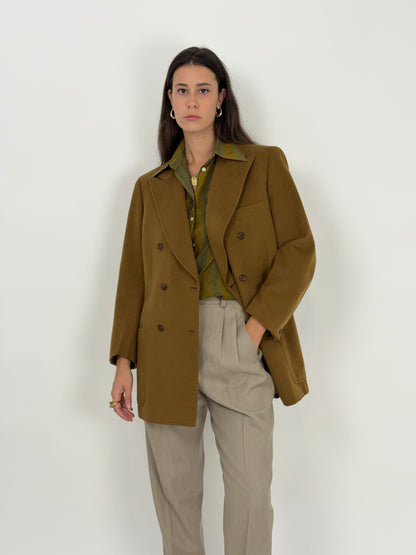 Cappotto doppiopetto in puro cashmere vintage