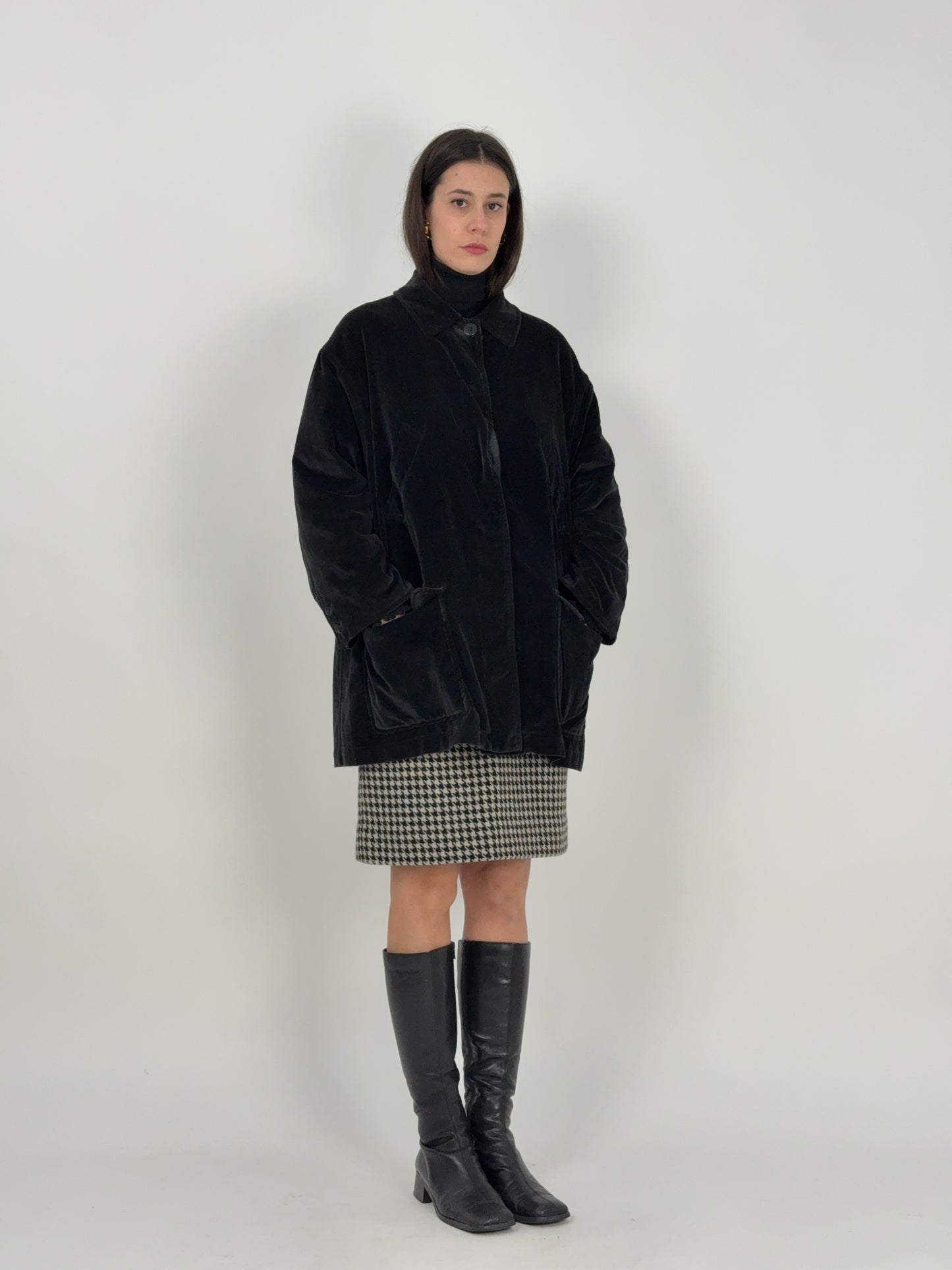 Cappotto Krizia anni '80 in velluto