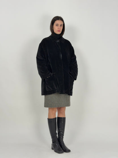 Cappotto Krizia anni '80 in velluto