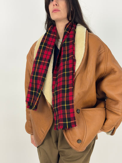 Sciarpa vintage in lana tartan