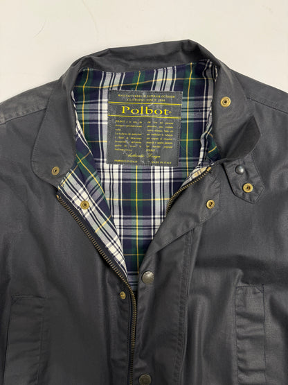 Gilet cerato con interno scozzese