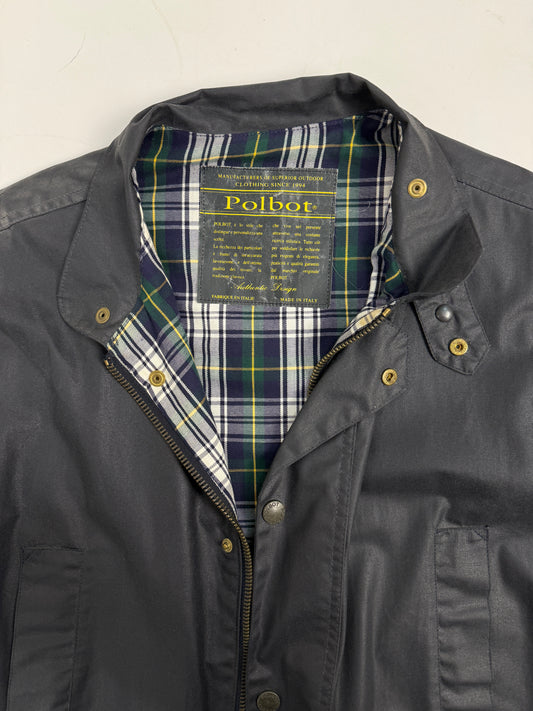 Gilet cerato con interno scozzese