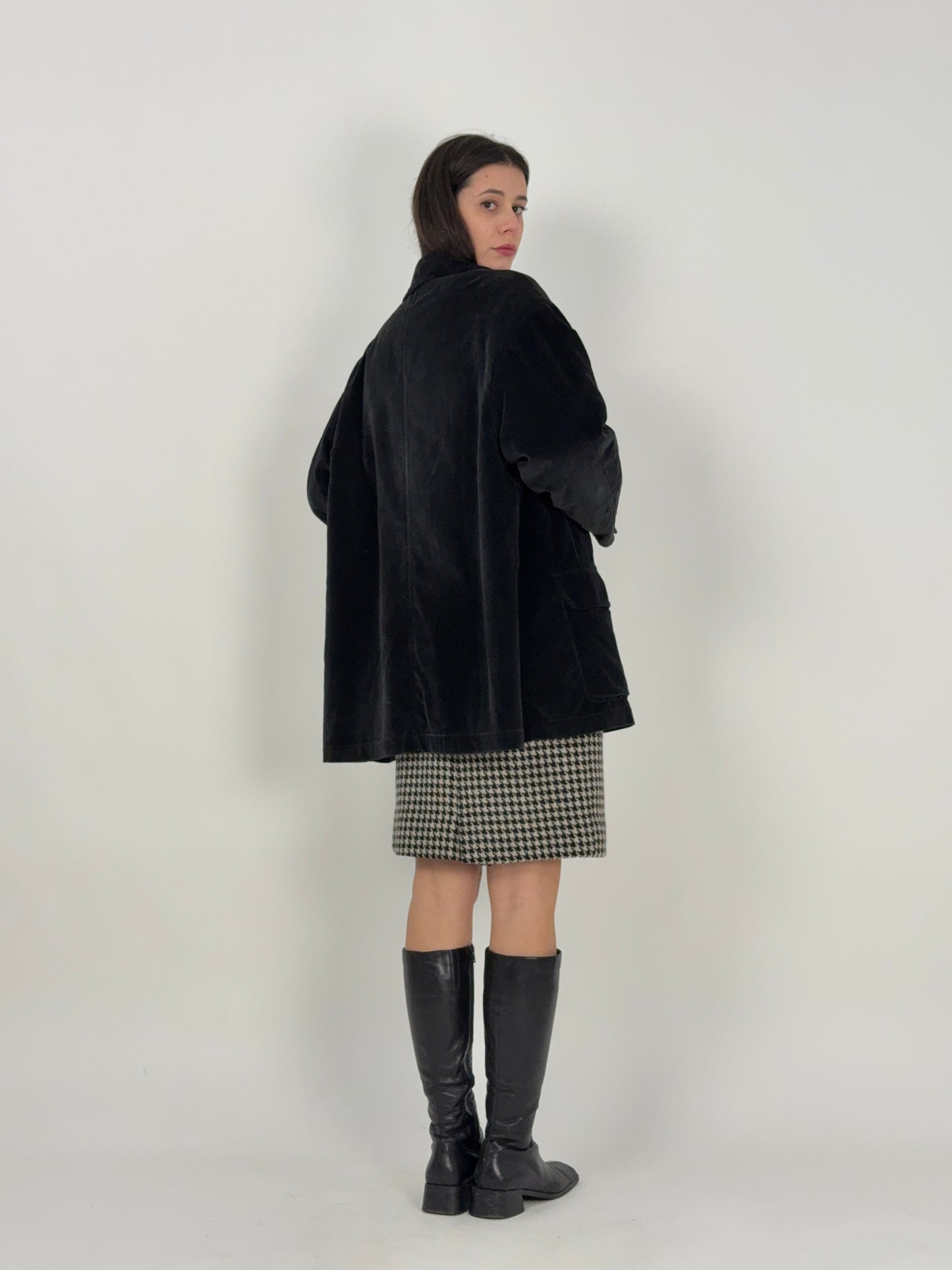 Cappotto Krizia anni '80 in velluto