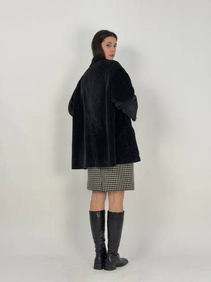 Cappotto Krizia anni '80 in velluto