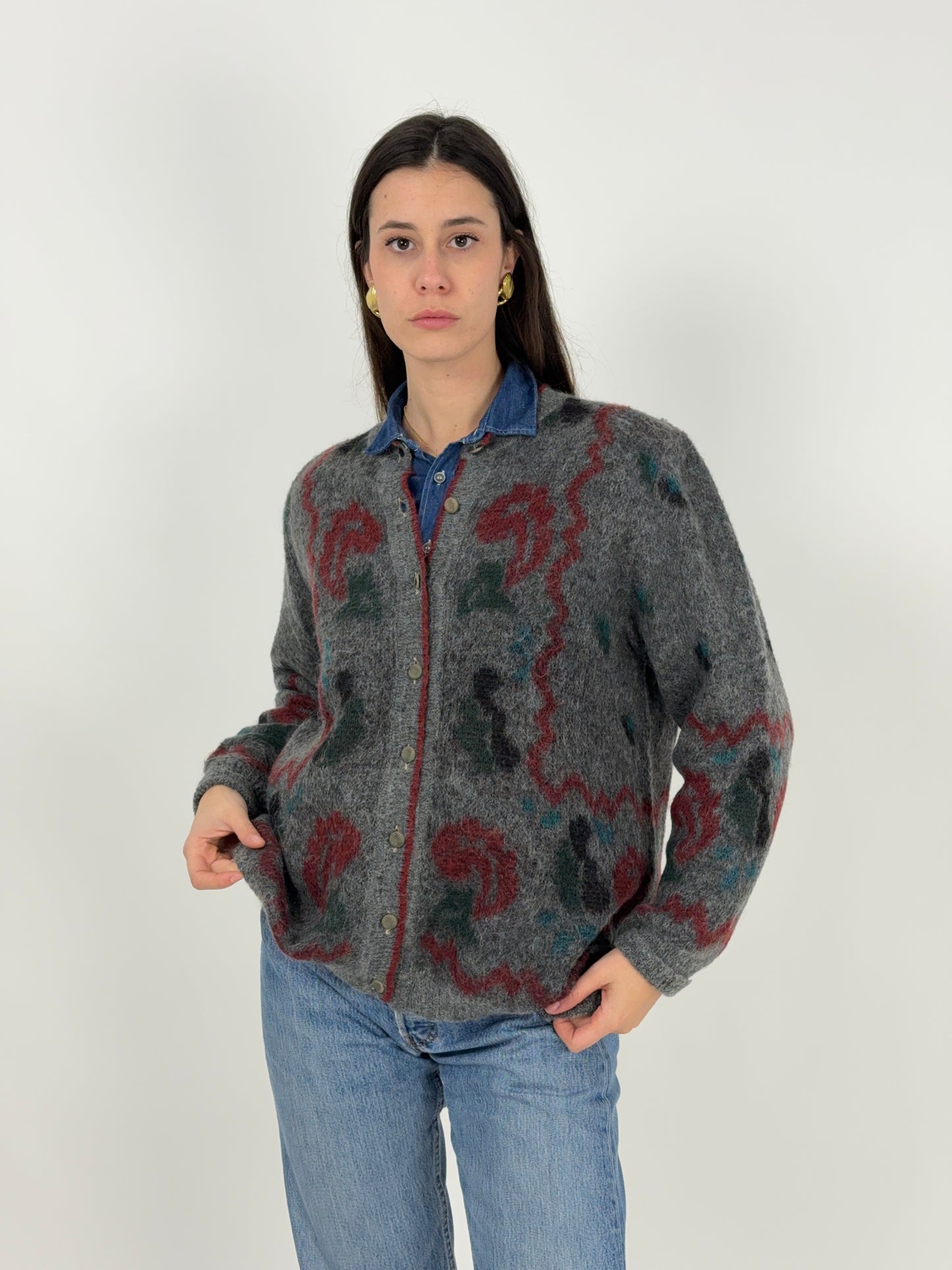 Cardigan in mohair anni '70