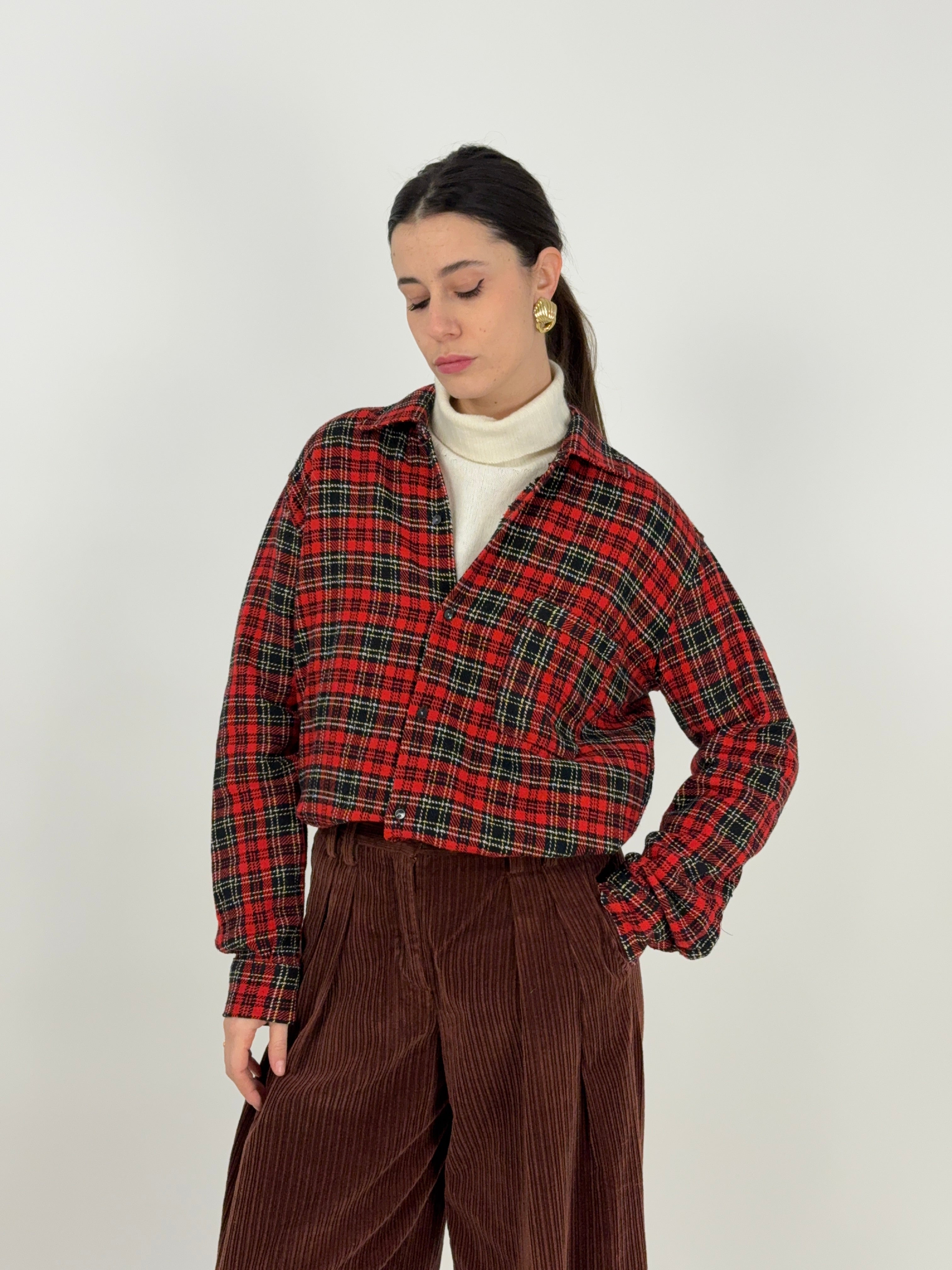 Camicia in flanella anni '70 - tartan