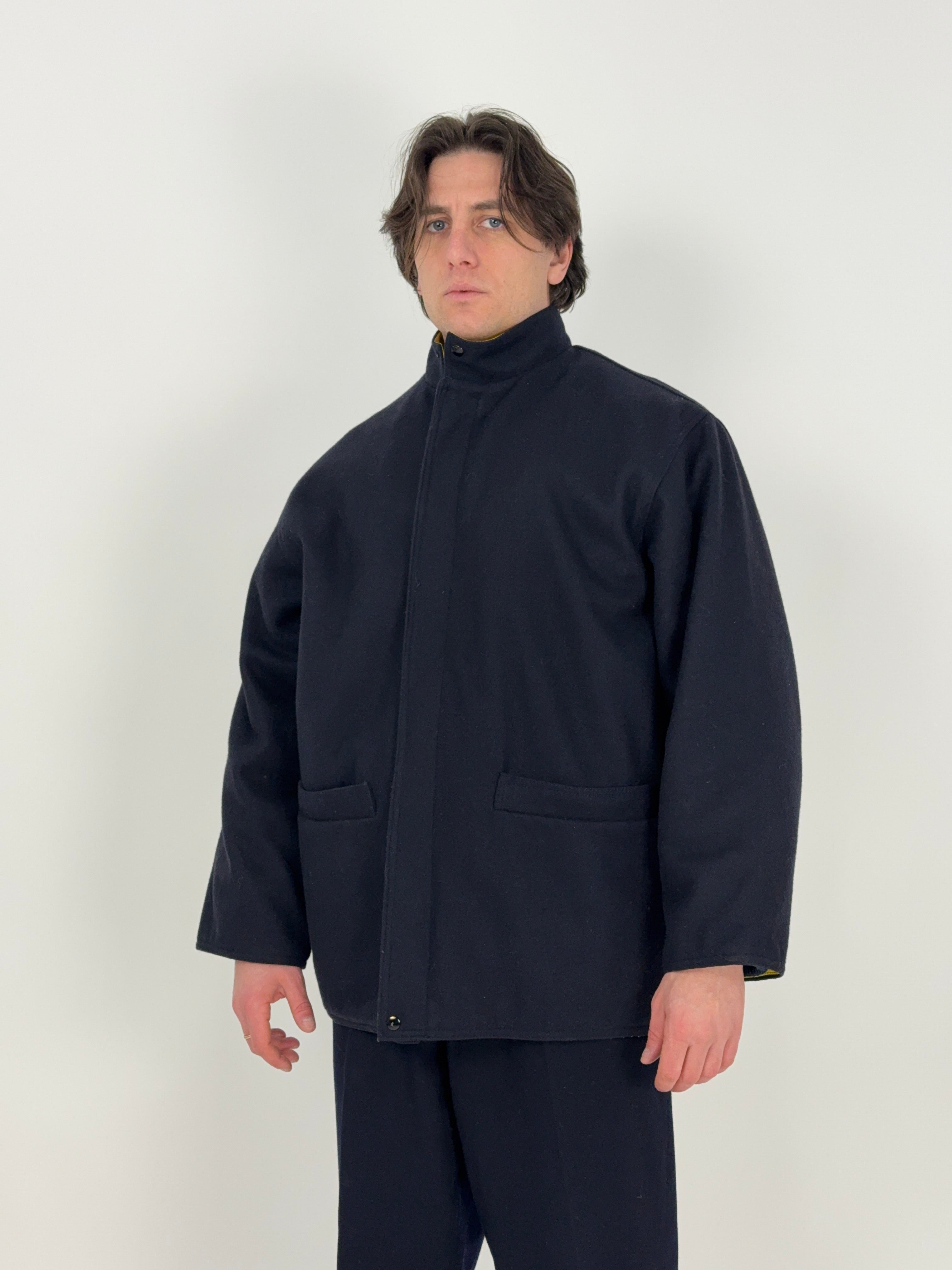 cappotto-corto-vintage-da-uomo-in-lana-blu-e-giallo