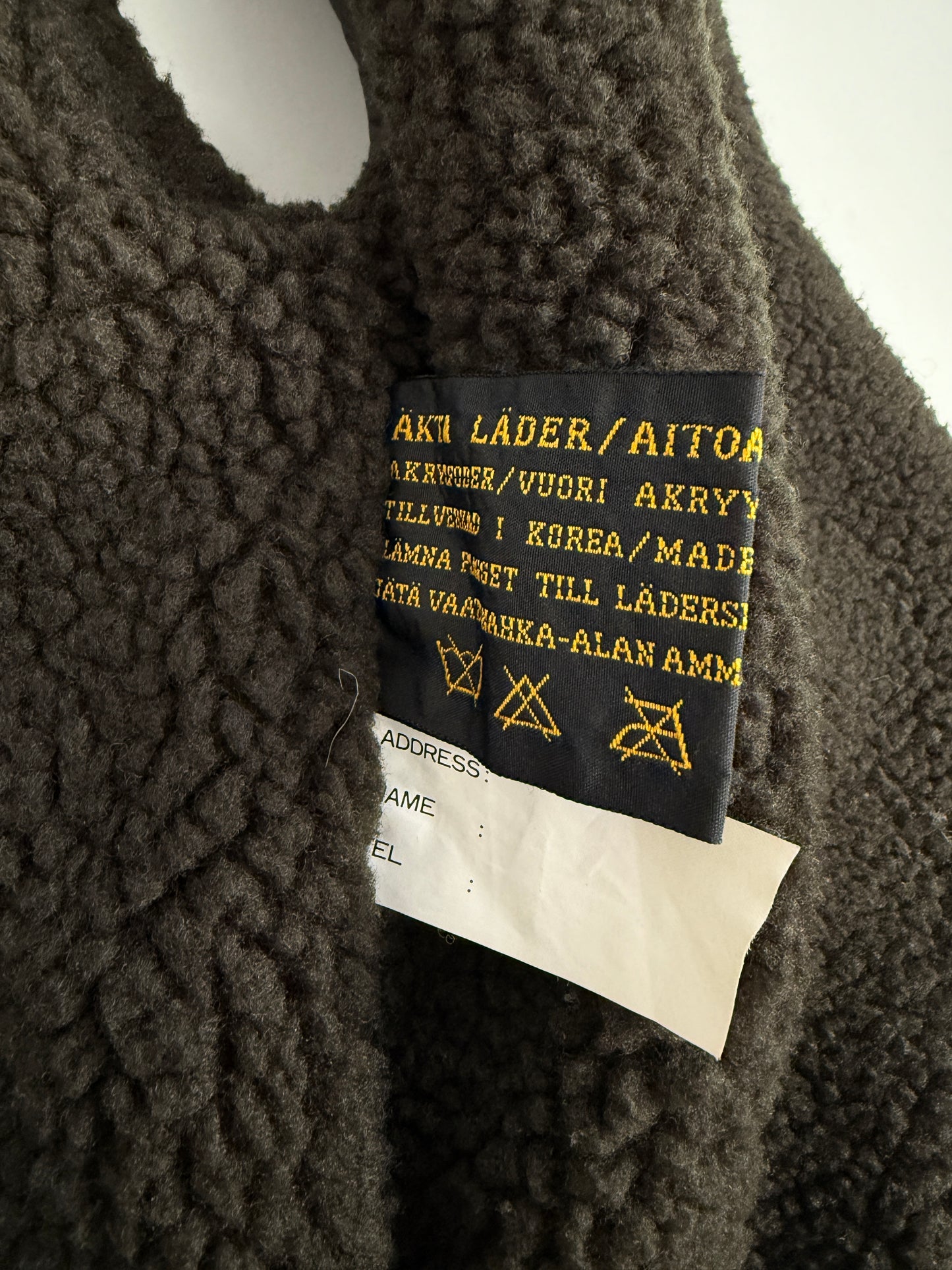 Gilet in pelle imbottito shearling - Made in Korea