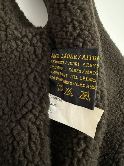 Gilet in pelle imbottito shearling - Made in Korea