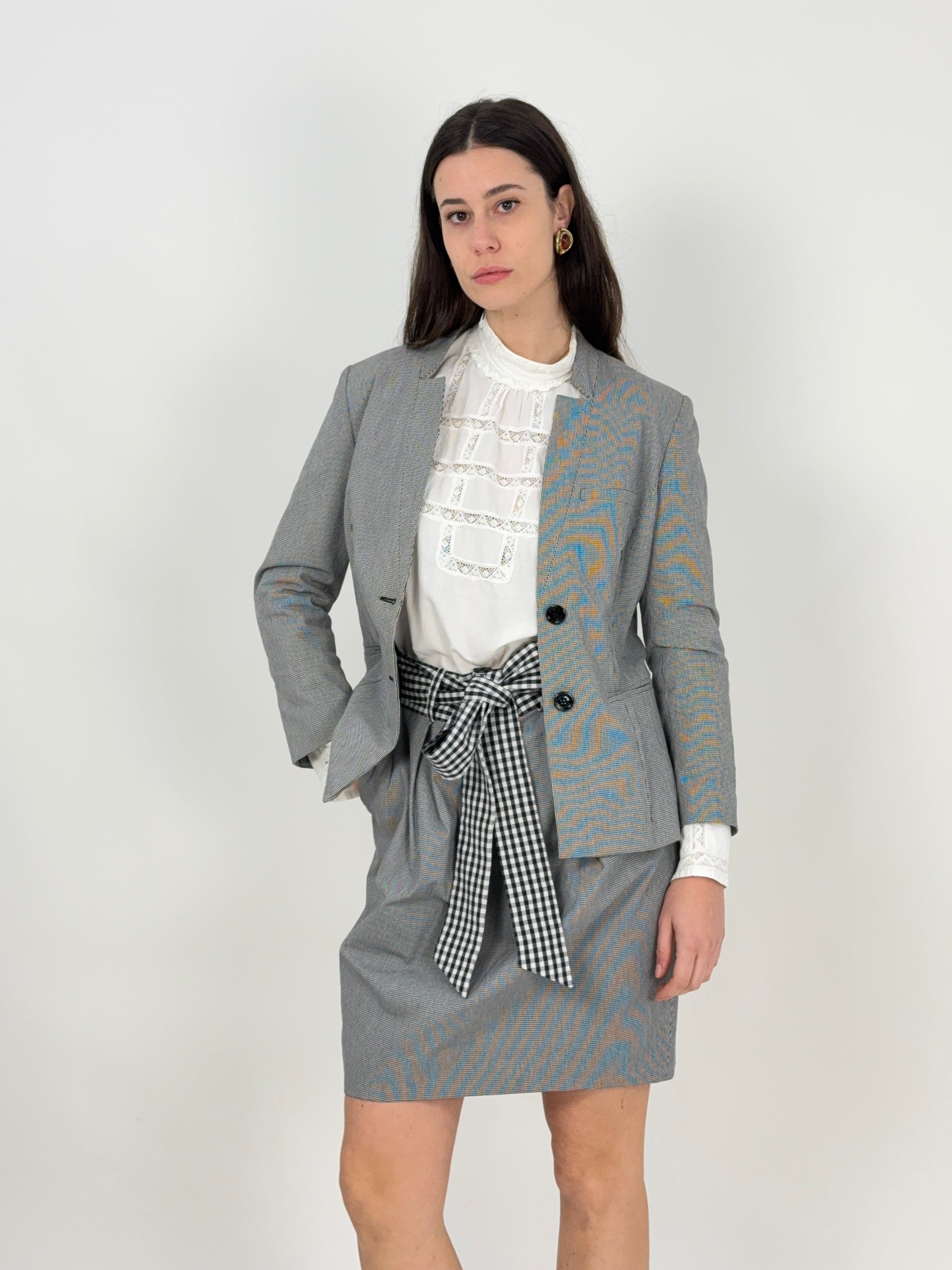 tailleur-completo-gf-ferr-vintage-da-donna-check-b/w