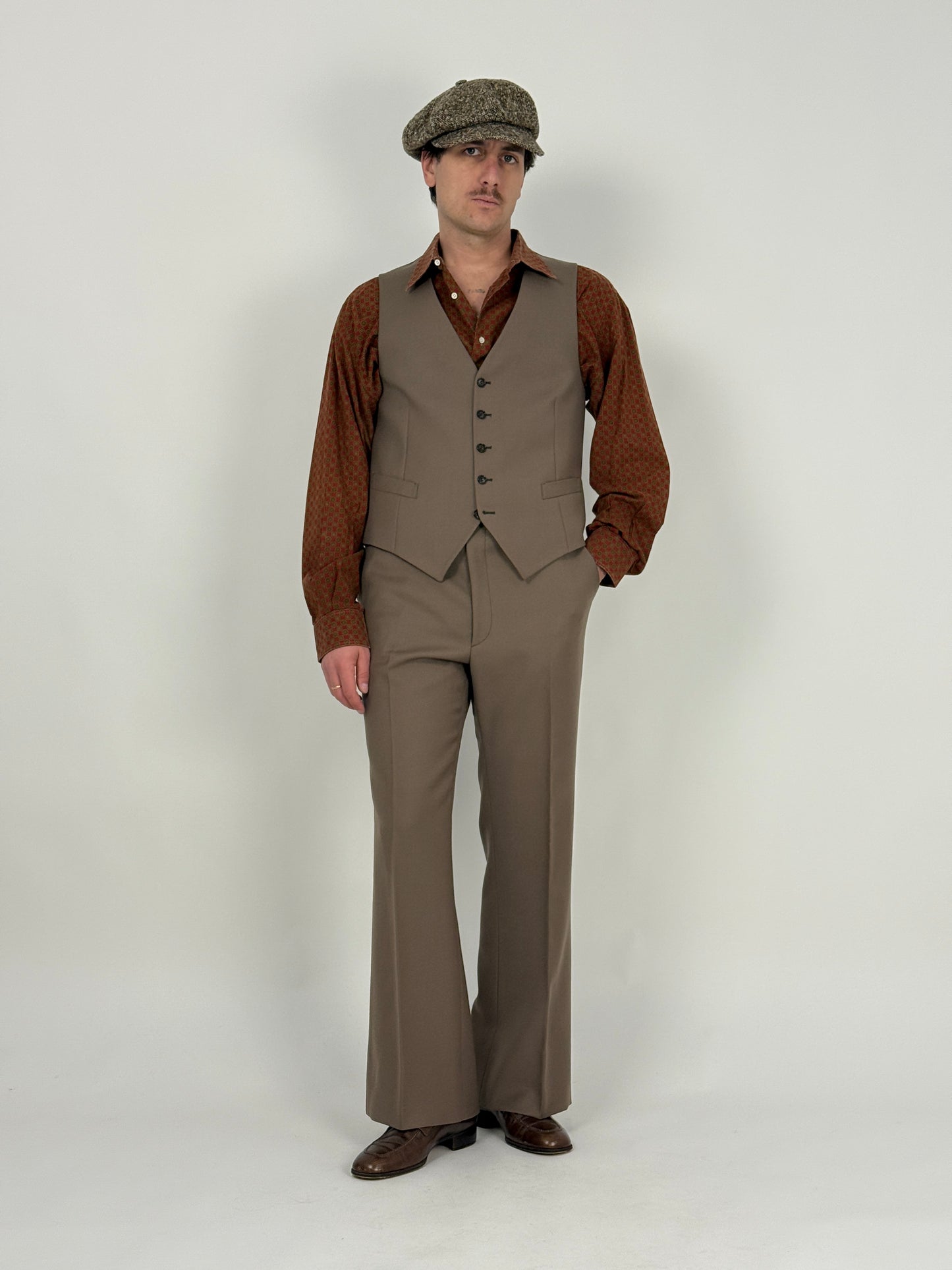 Completo 3 pezzi anni '70 in pura lana