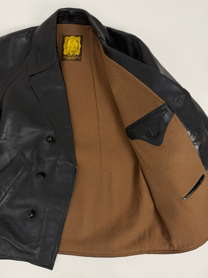 Cappotto doppiopetto in pelle anni ’40/’50