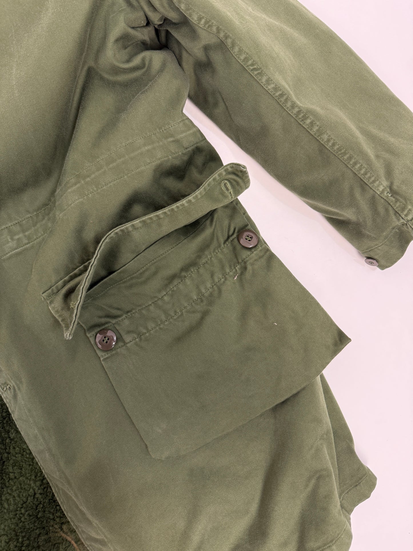 Parka militare C56 con fodera in pile rimovibile anni ’80