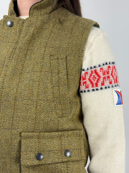 Gilet in tweed spigato anni ’80 – Made in England