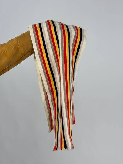 Sciarpa anni '70 in lana a righe