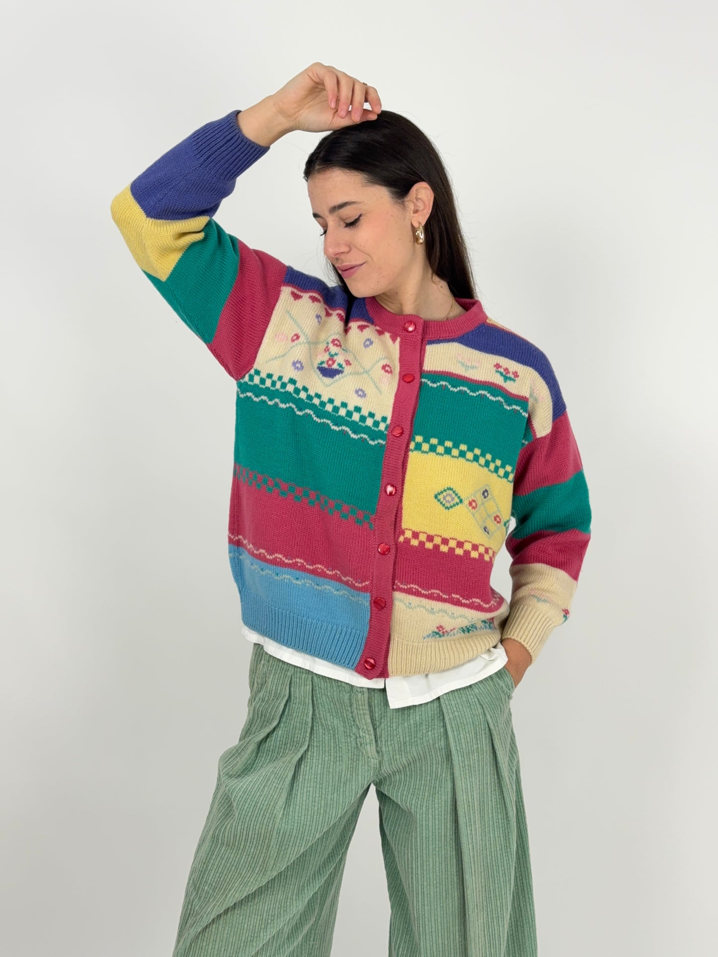 Cardigan in lana anni '80