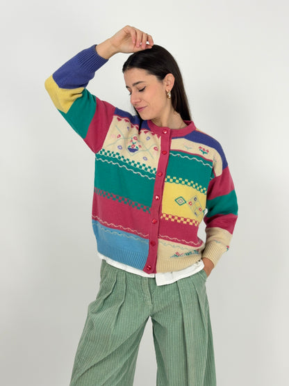 Cardigan in lana anni '80