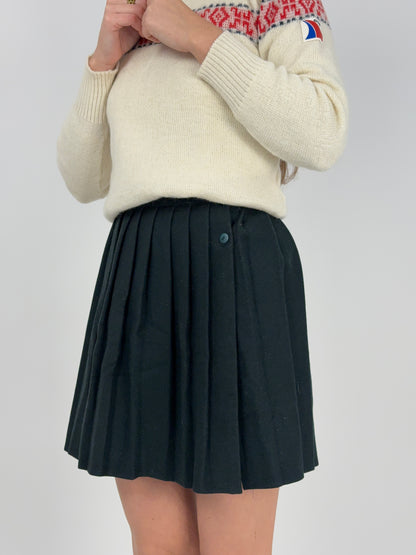 Minigonna plissettata in lana - Made in UK