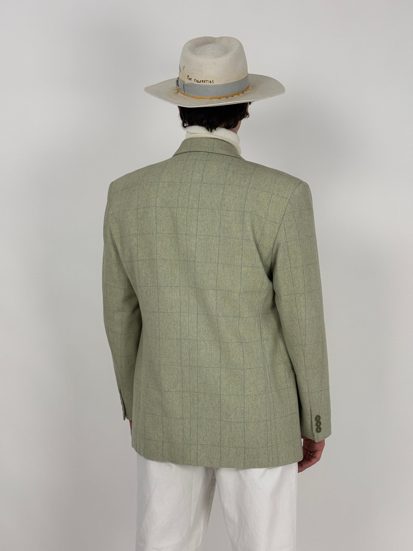 Giacca sartoriale in lana a quadri