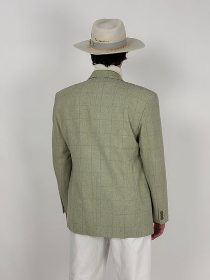 Giacca sartoriale in lana a quadri