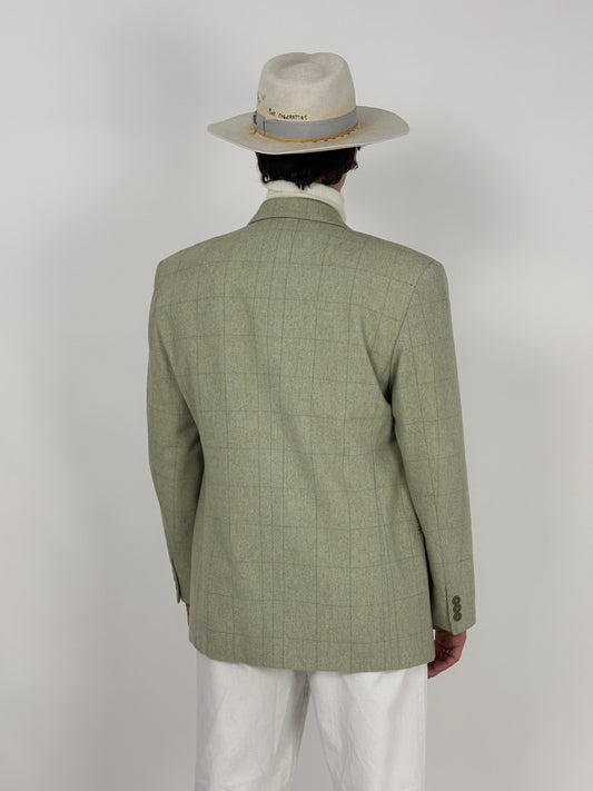 Giacca sartoriale in lana a quadri