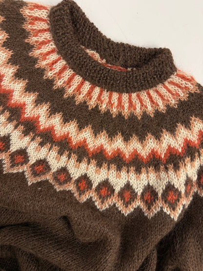 Maglione vintage con motivo jacquard