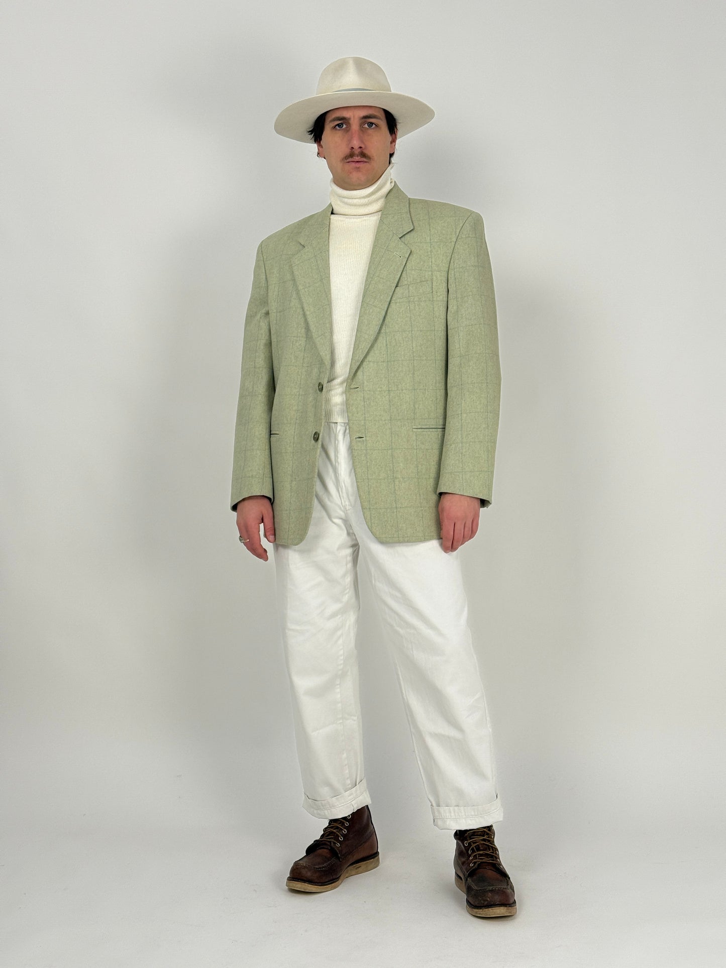 Giacca sartoriale in lana a quadri