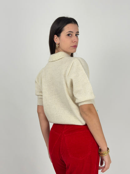 Maglioncino anni ’70 con ricami - fatto a mano